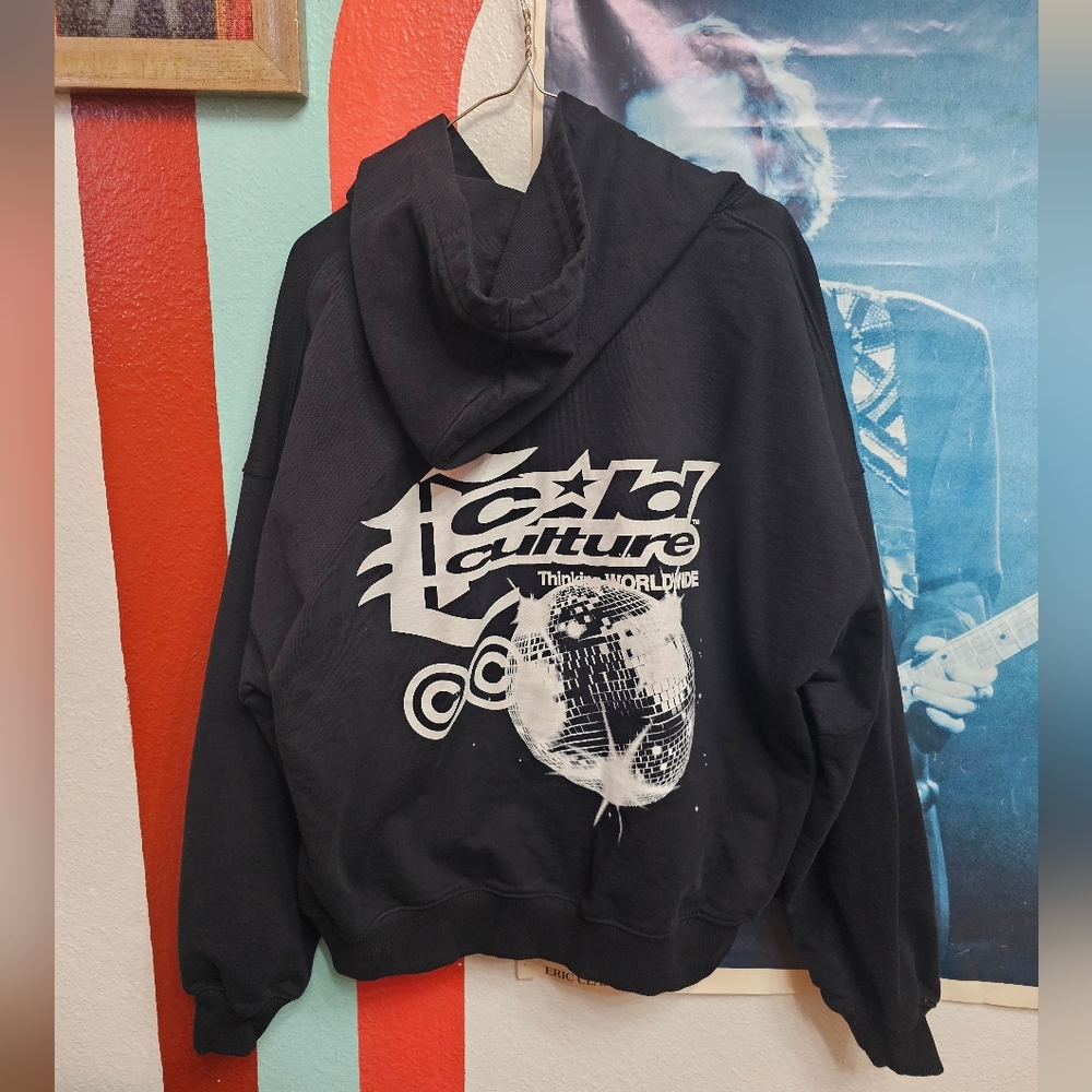 Black Graphic Cold Culture Hoodie